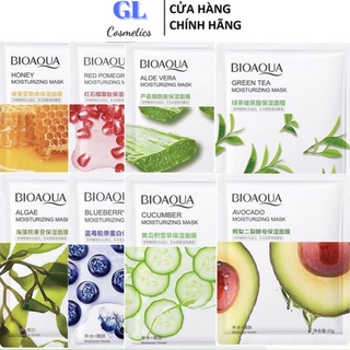 Mặt nạ giấy trái cây dưỡng trắng cấp ẩm giảm mụn mask nội địa cao cấp BIOAQUA 8 vị thiên nhiên