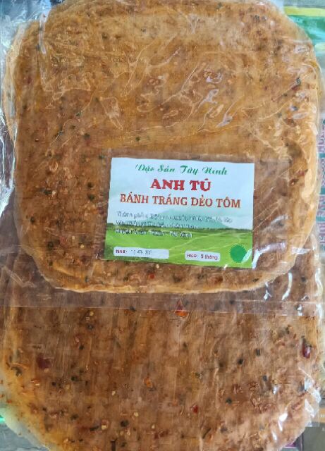 Bánh tráng dẻo tôm Anh Tú [Combo 10 bịch tiết kiệm ] 1 bịch 300gr cay cay dẻo dẻo dai dai