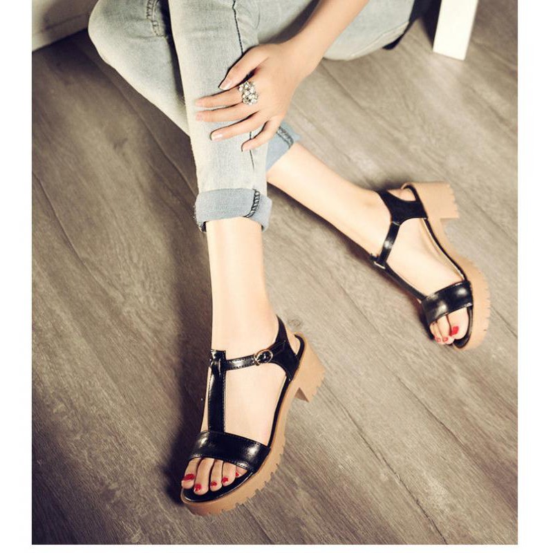 Giày sandal chữ I đế boot