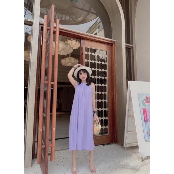 [Yến Trần] Váy đũi yếm - Đầm Maxi Chất Đũi Lụa Dáng Dài Hàng Đẹp Bán TTTM | BigBuy360 - bigbuy360.vn
