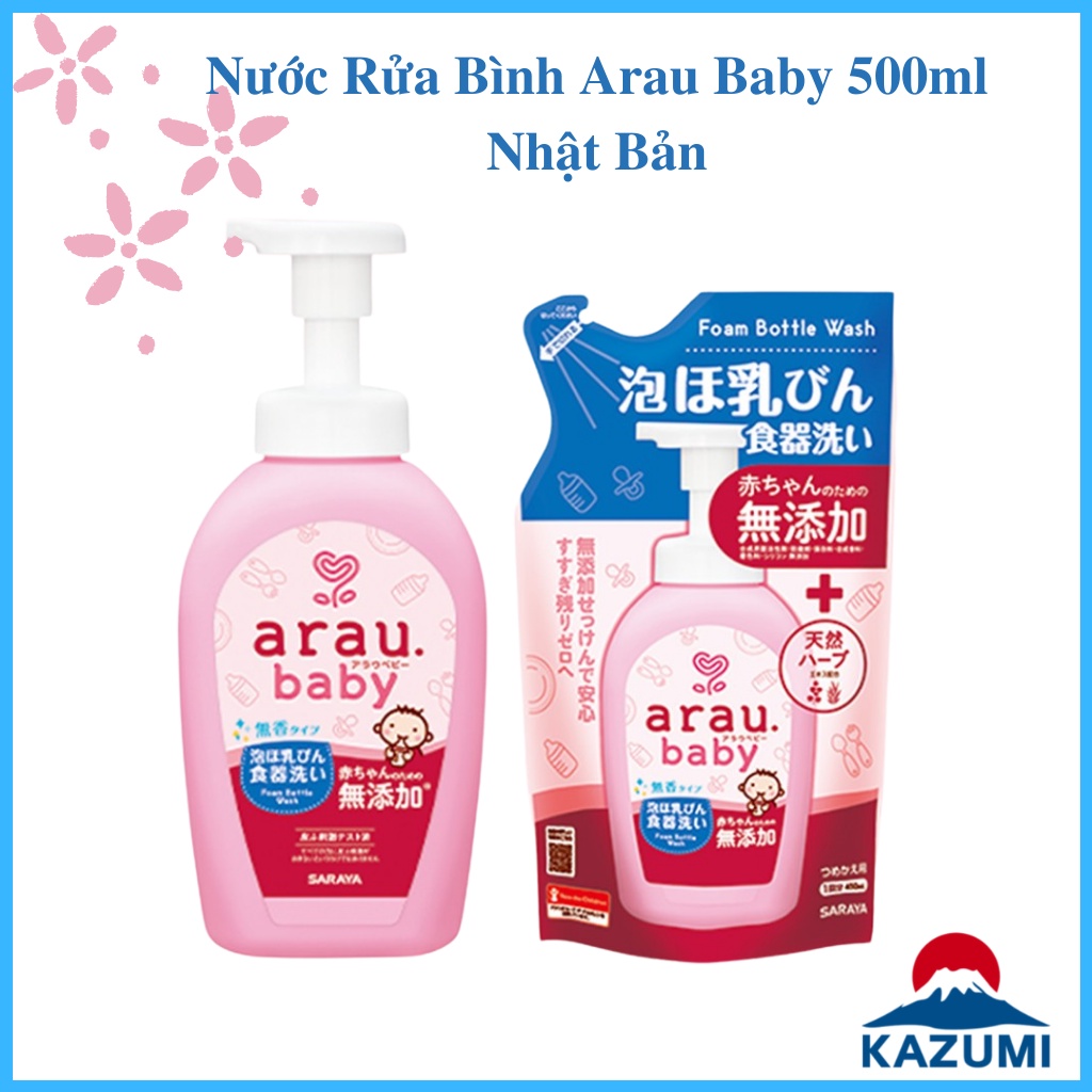 Nước Rửa Bình Arau Baby 500ml Nhật Bản