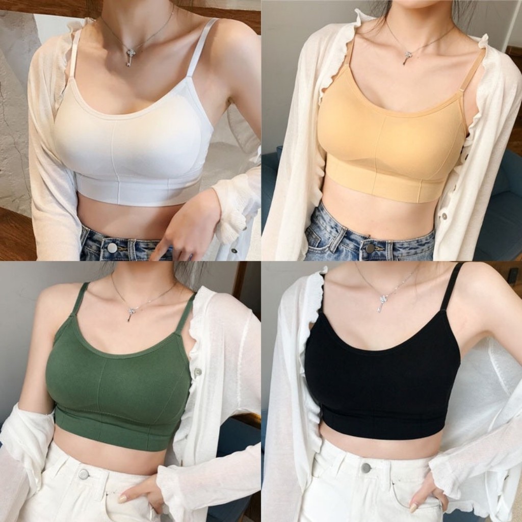 Áo bra tập gym, yoga dáng croptop ,áo dày dặn không gọng có dây vai đều chỉnh thấm hút tốt HH09