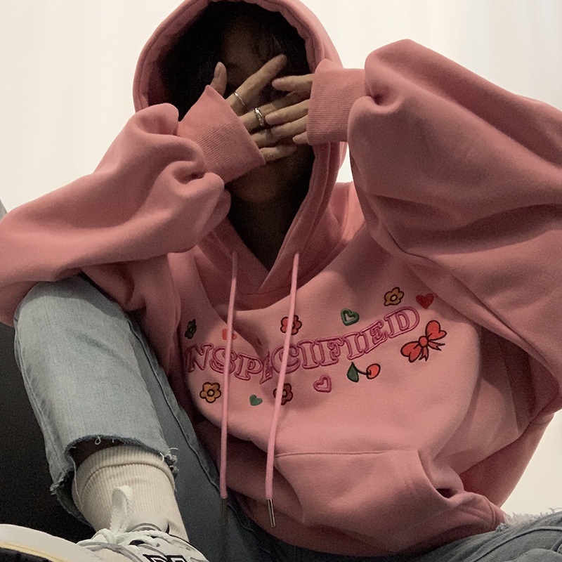 NRVP Áo khoác hoodie tay dài oversize phong cách Hàn Quốc mới 2022