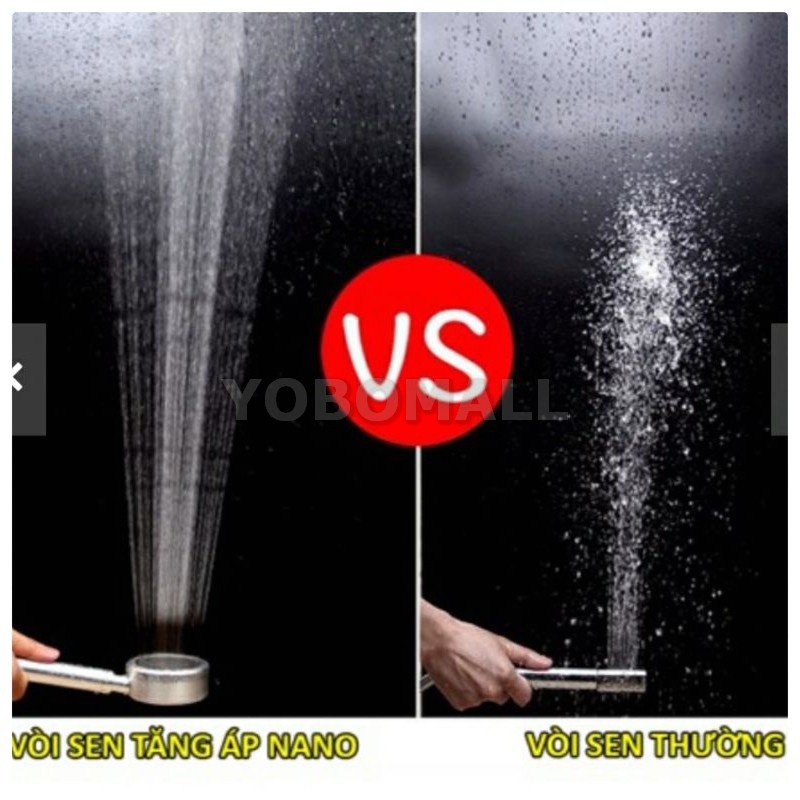 Vòi sen tăng áp loại lớn công nghệ hạt lọc dụng cụ nhà tắm - Yobomall