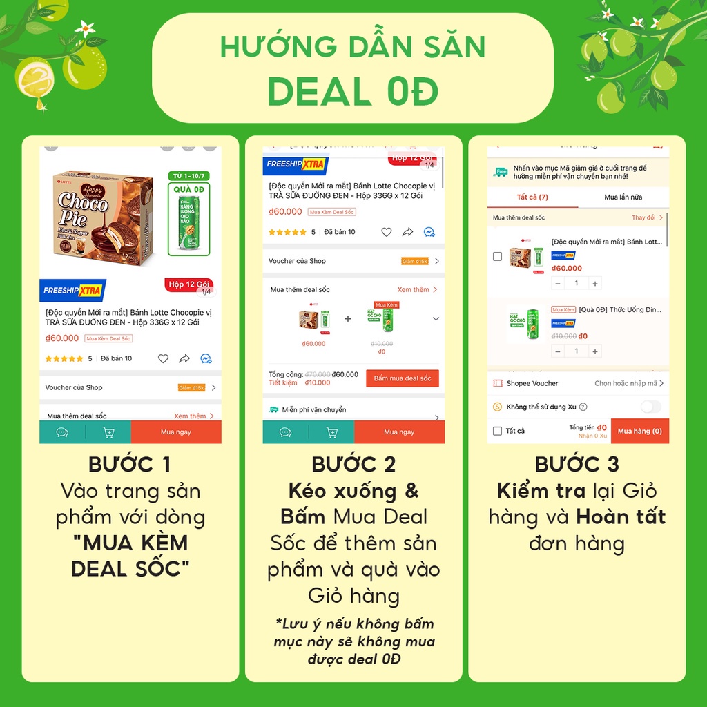 Bánh Lotte Chocopie Hàn Quốc - Hộp 12 Bánh - Đủ vị (CaCao, Chuối, Trà Sữa,...) | BigBuy360 - bigbuy360.vn