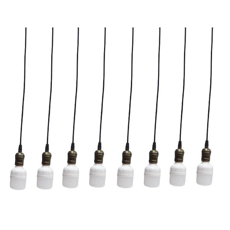 Bộ 8 dây đèn thả cổ điển Vintage bóng đèn led búp trụ 18w