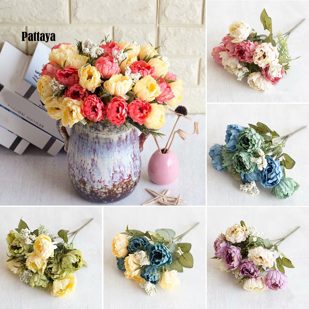 1 Bông Hoa Mẫu Đơn Nhân Tạo Cho Trang Trí