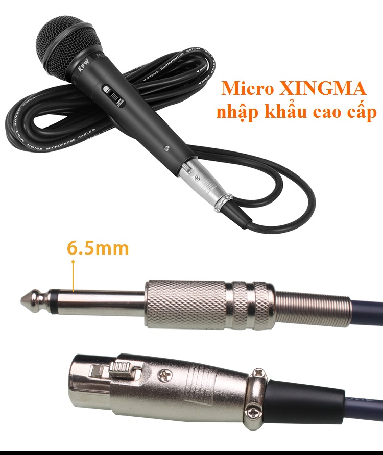 Mic Hát Karaoke, Micro Karaoke Có Dây Xingma AK-319 Chống Hú, Lọc Âm Cực Tốt - Bảo Hành Uy Tín 12 Tháng Toàn Quốc