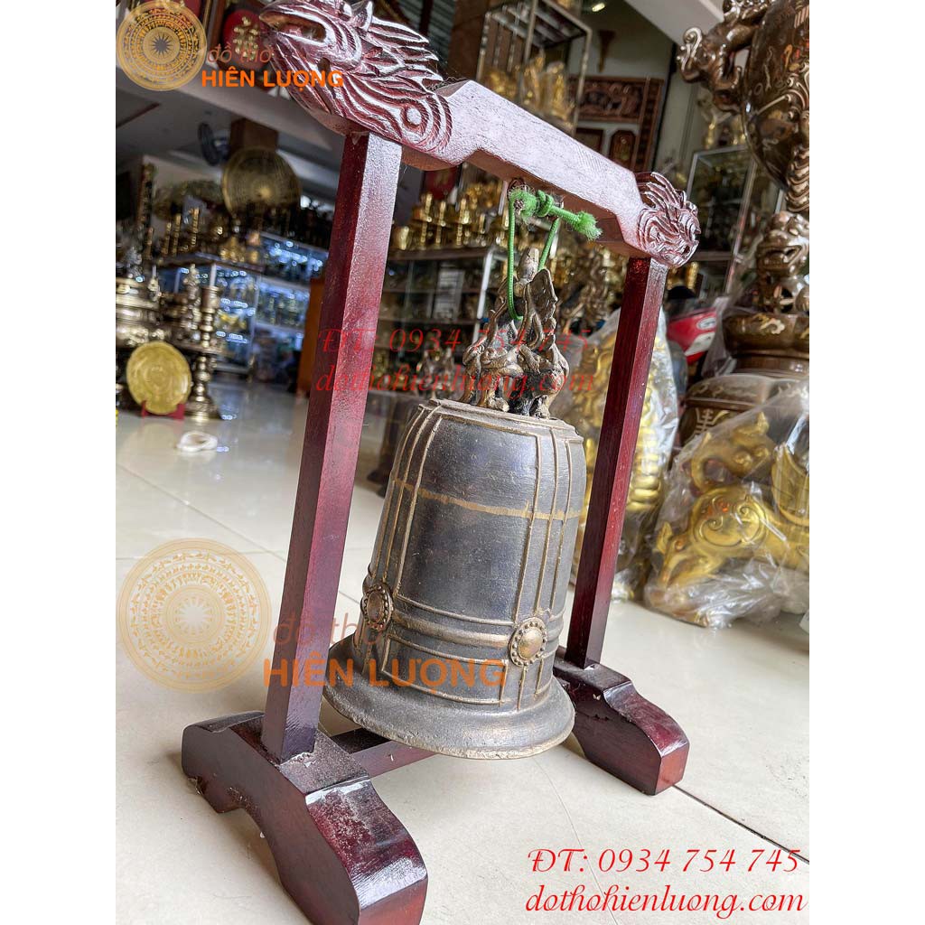 Chuông Treo Bằng Đồng Đúc - Chuông Đồng Đúc Có Giá Treo