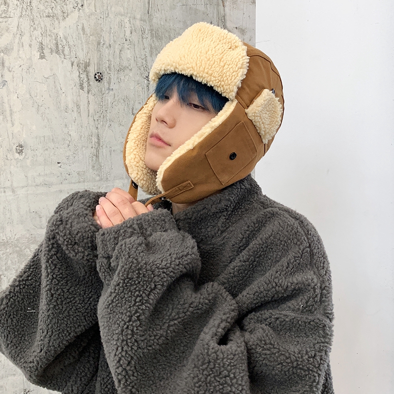 Mũ Cotton Dày Dặn Chống Gió Giữ Ấm Mùa Đông Cho Nam