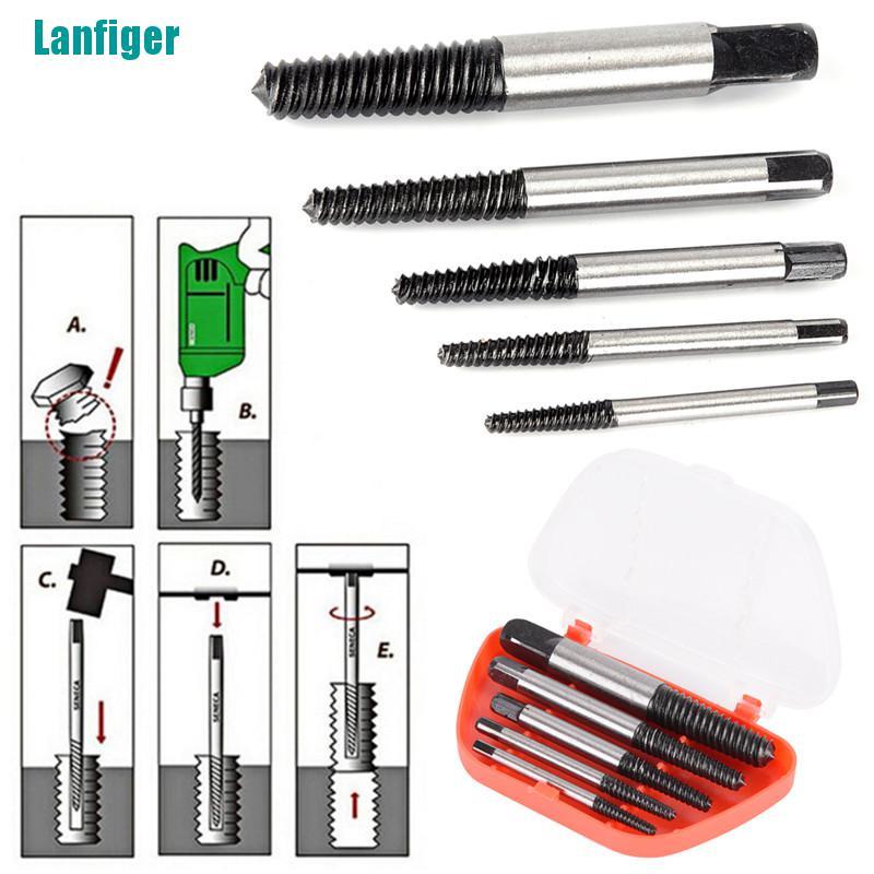 Bộ 5 Mũi Khoan Tháo Gỡ Ốc Vít Bị Hỏng