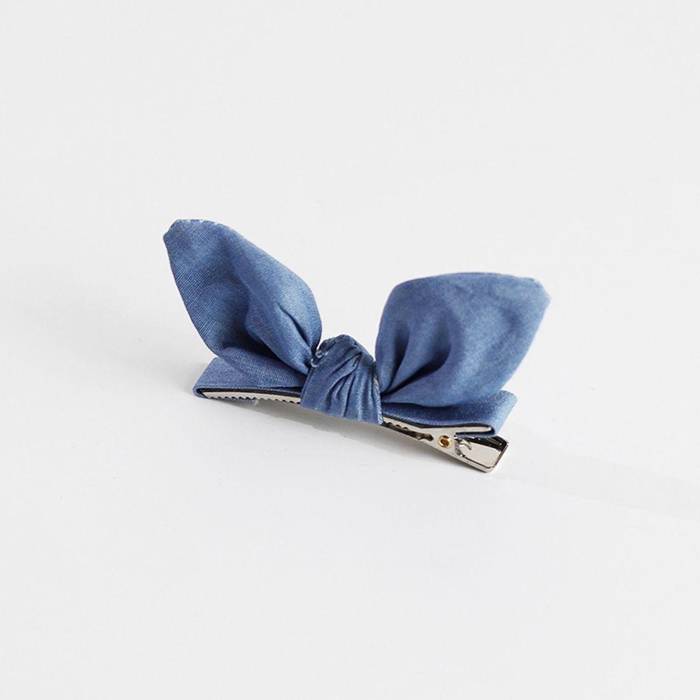 Kẹp Tóc Vải Denim Hình Tai Thỏ / Nơ Đáng Yêu Cho Bé Gái