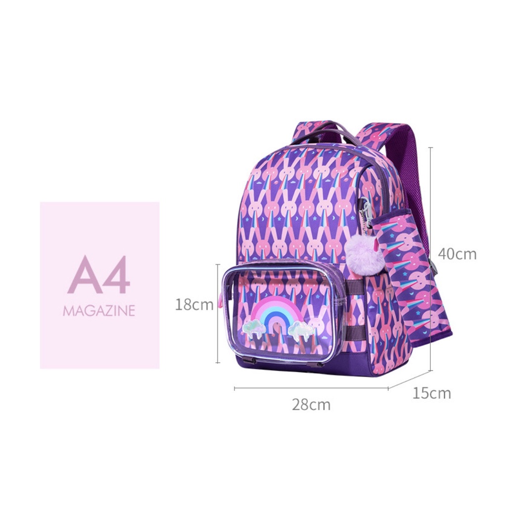 Balo UEK Kèm Túi Chéo Và Hộp Bút Vải Cho Bé Gái