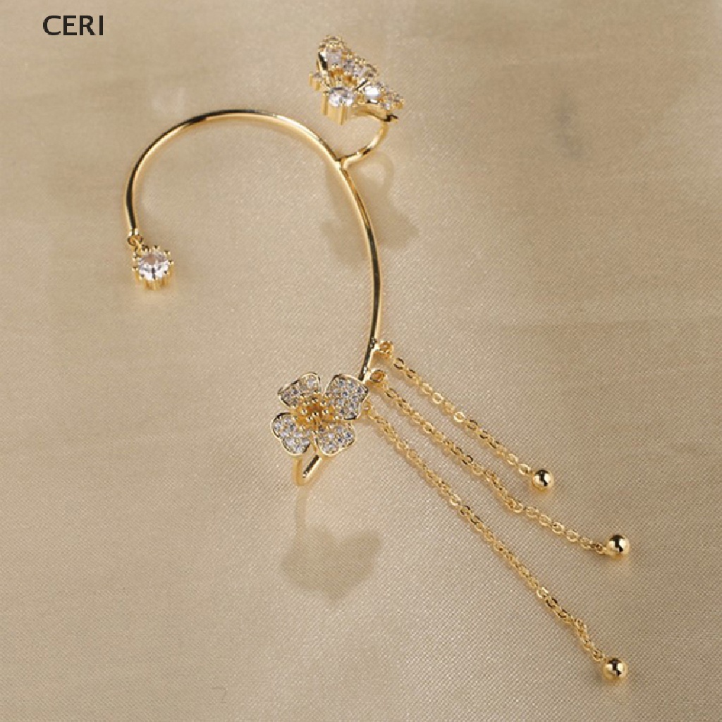 1 Khuyên Kẹp Vành Tai Hình Bông Tuyết / Bươm Bướm Thời Trang Dễ Phối Đồ