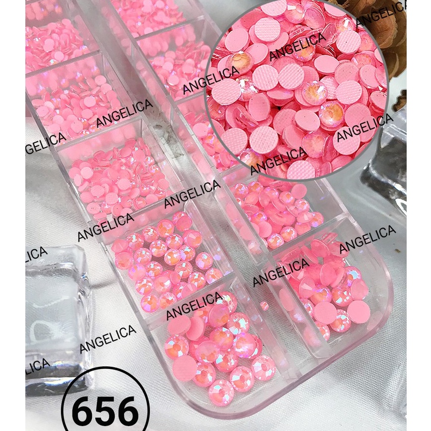 Đá Chân Lưới 14 Khía Light Pink Fluorescence ANGELICA 656