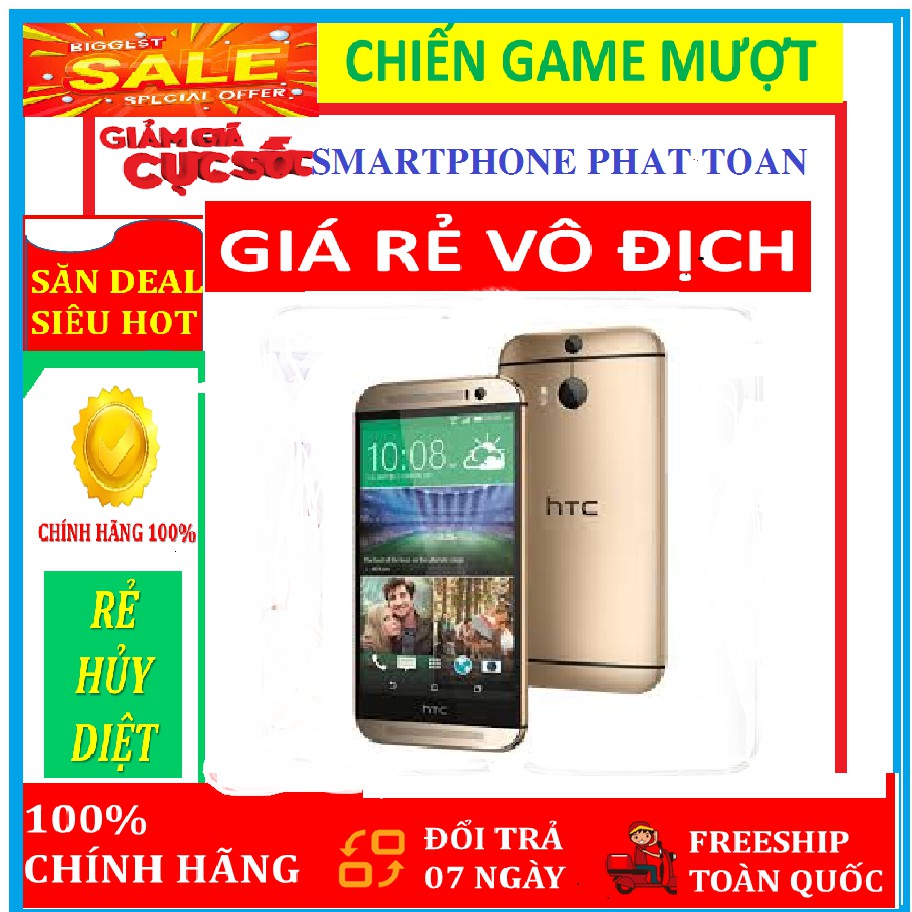 [RẺ VÔ ĐỊCH] điện thoại __ Htc One M8  .Bộ nhớ trong:16 GB/Ram 2GB mới CHÍNH HÃNG