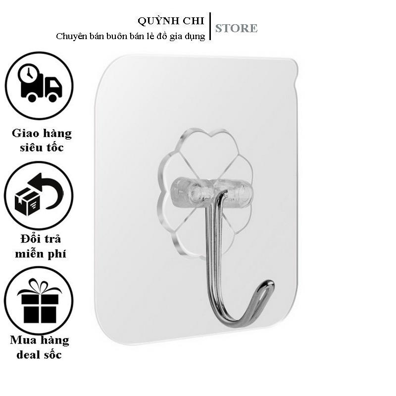 Móc Dán Tường Loại 1 Trong Suốt Siêu Chịu Lực, Bám Chắc Tốt Chịu Lực Cao lên Đến 50 KG, Dễ Sử Dụng