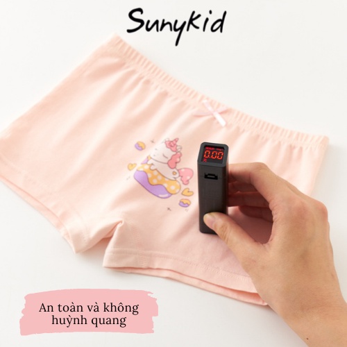 Quần lót bé gái combo 3 quần chíp đùi trẻ em cotton HC506 thoáng mát kháng khuẩn Sunykid cho bé từ 2-16 tuổi