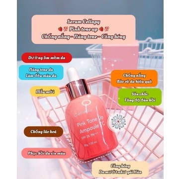 Dưỡng trắng hồng, Serum Cellapy Pink Tone Up Ampoule SPF35+ PA++++