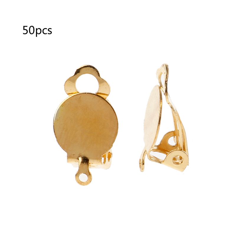 Set 50 Kẹp Tròn Dẹp Dùng Làm Bông Tai Trang Sức