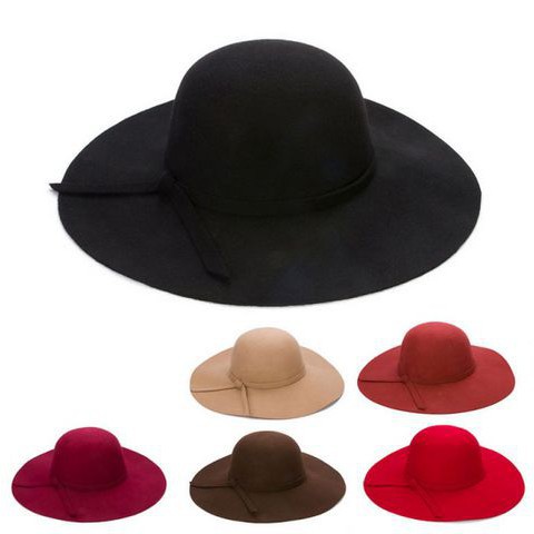 Nón đi biển mũ fedora rộng vành, nón nỉ rộng vành giá sỉ