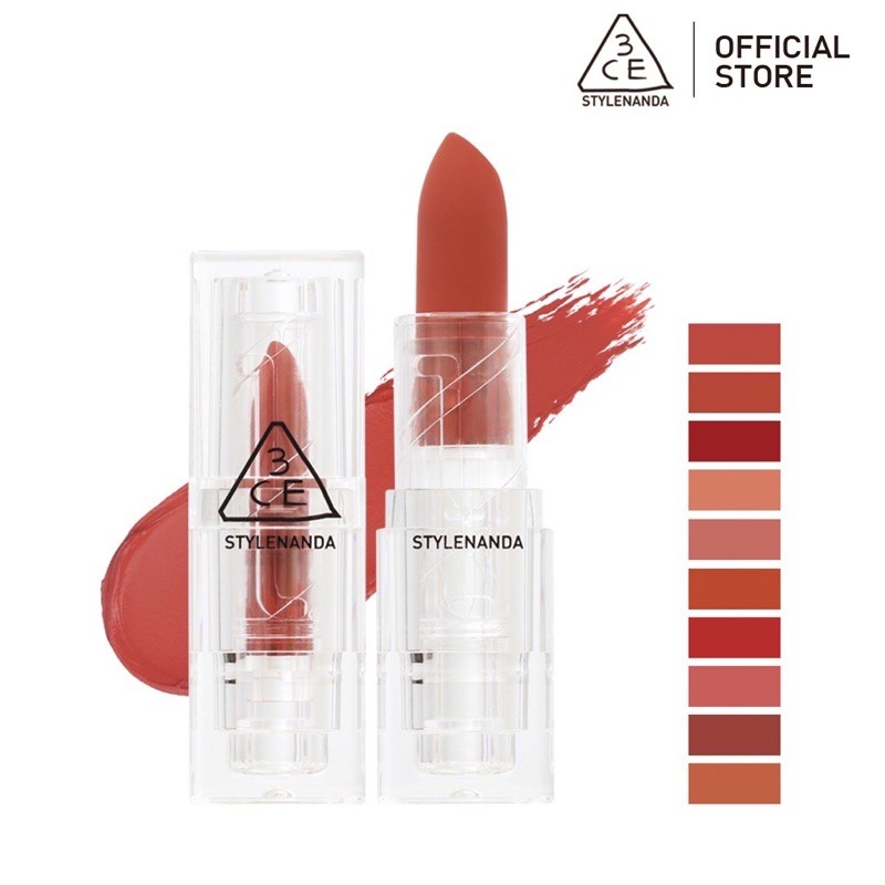 Son 3ce Soft Matte Lipstick Clear Layer Edition 3CE thỏi trong [ Chính Hãng] [ Hàng mới về]