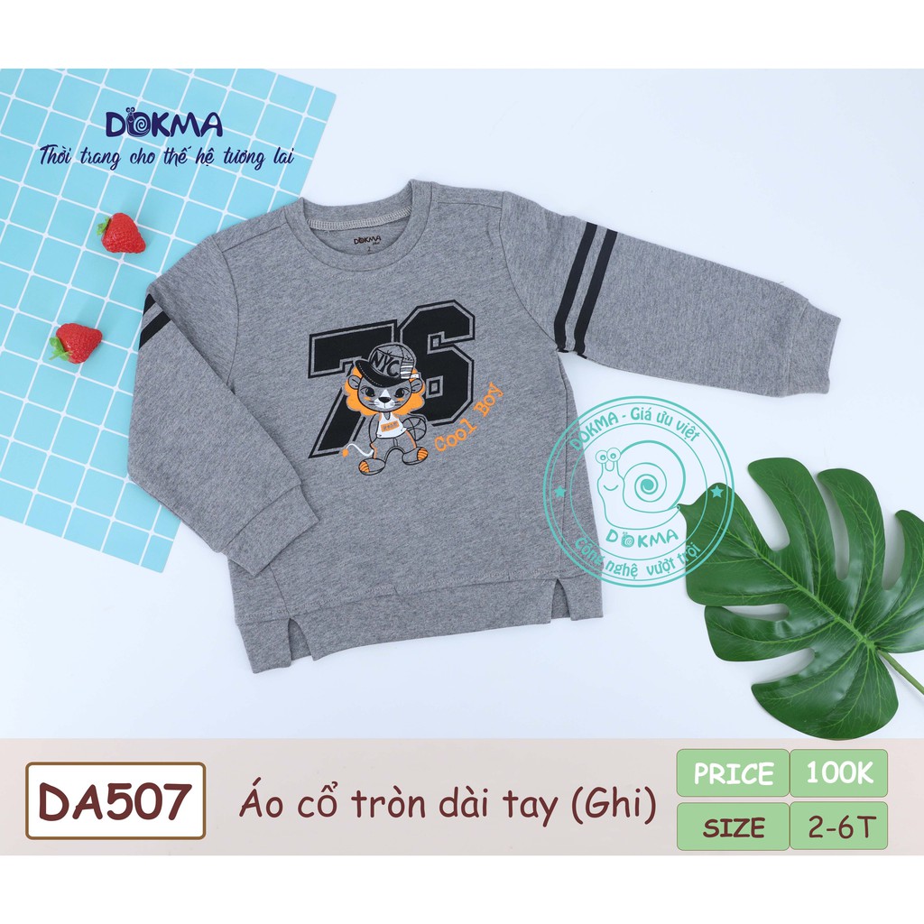 Dokma - Áo cổ tròn dài tay BT+BG (2-6Y) DA507