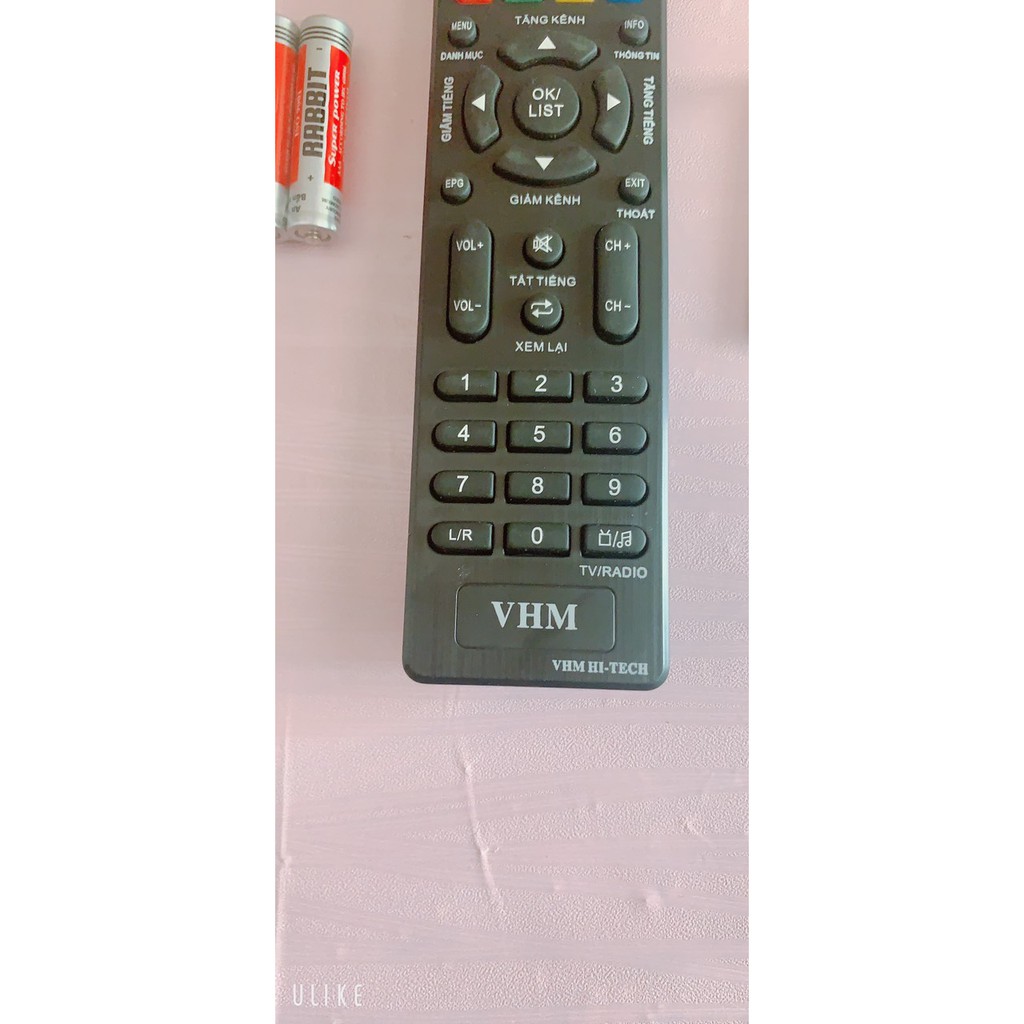 REMOTE ĐIỀU KHIỂN VHM SỬ DỤNG HẦU NHƯ ĐƯỢC CHO ĐẦU THU KTS VINASAT VÀ KTS DVB T2 CÓ CHỨC NANG HỌC LẸNH ĐIỀU KHIỂN TV