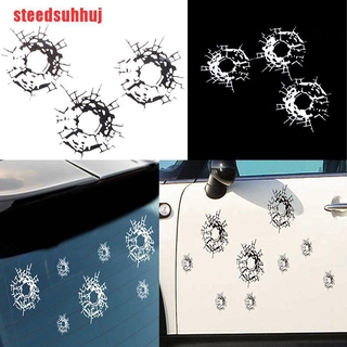 Decal vinyl hình lỗ đạn 19cm * 14cm trang trí xe hơi