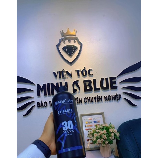 Oxy trợ nhuộm MAGIC AIR hương bạc hà chống xót da đầu chai 1000ml