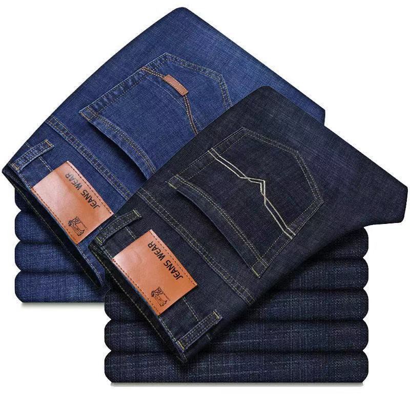 Quần Jeans Dài Lưng Cao Phong Cách Cổ Điển Cho Nam