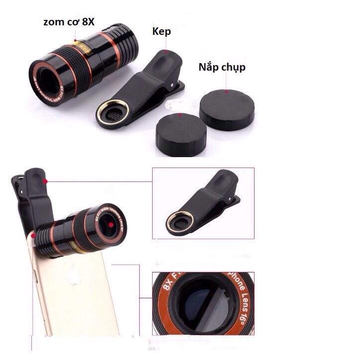 Ống kính zoom 12x dành cho điện thoại
