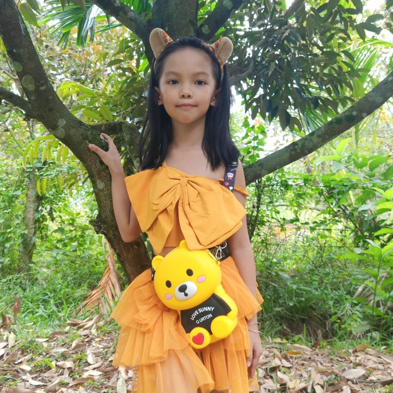 Túi gấu brown silicon