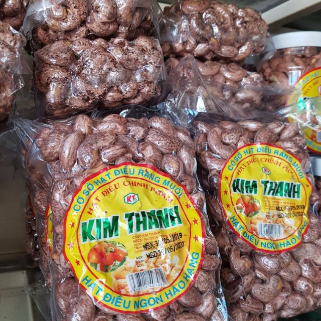 HẠT ĐIỀU VỎ LỤA RANG MUỐI LOẠI 1 - KIM THANH