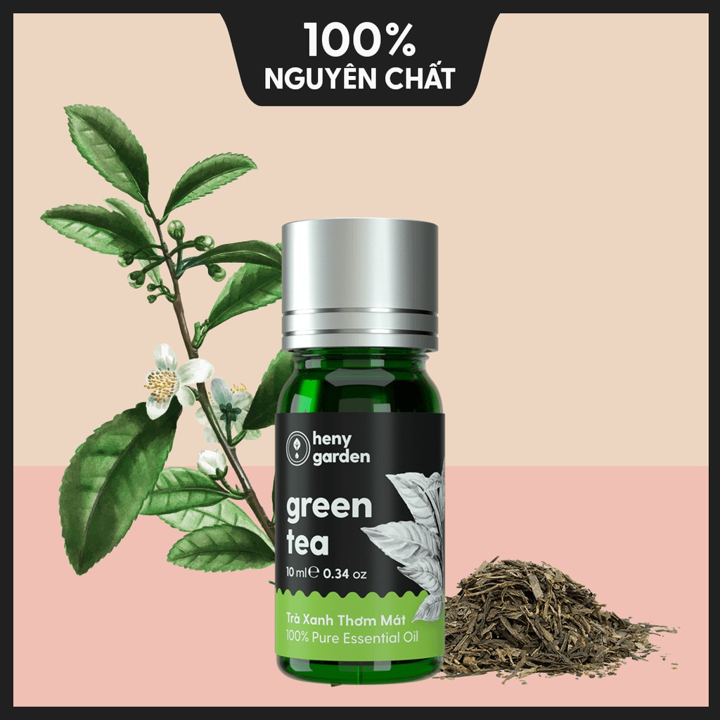 Tinh Dầu Trà Xanh Organic Thiên Nhiên Nguyên Chất Đậm Đặc Xông Thơm Phòng, Làm Nến Thơm HENY GARDEN