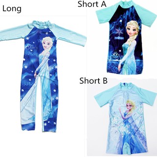Đồ bơi tay dài in hình Elsa cho bé gái