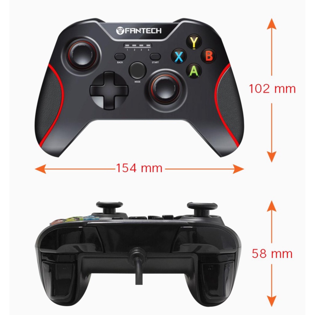 Tay cầm chơi game Fantech SHOOTER GP11 đa chức năng có dây - Hàng chính hãng - Hàng nhập khẩu