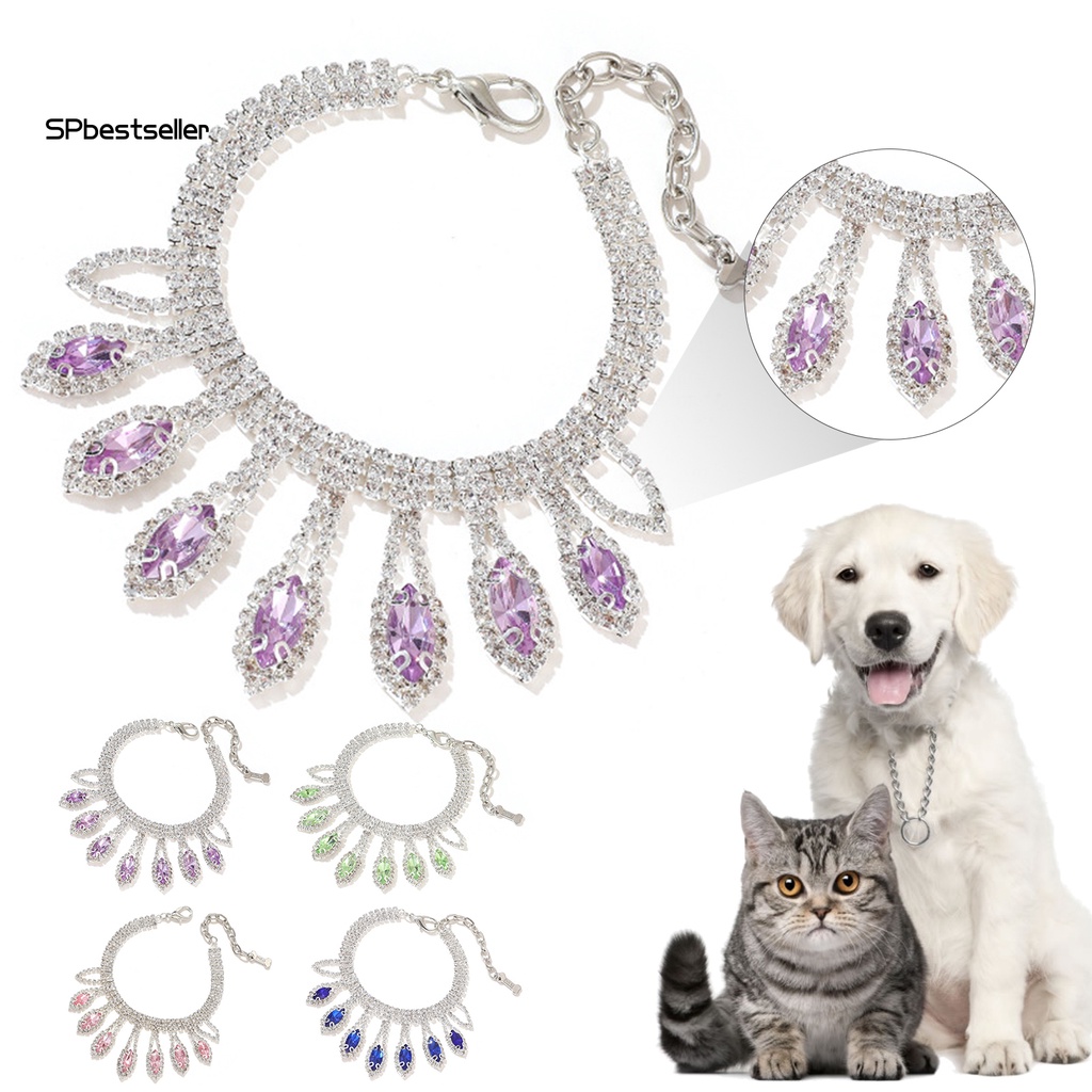 Vòng cổ Mặt Hình Thú Cưng Đính Đá Lấp Lánh