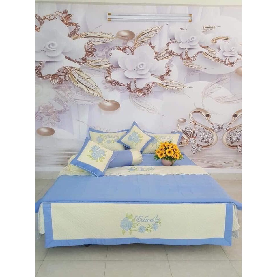 Set 5 món COTTON SATIN cao cấp, hàng xưởng sản xuất đầy đủ kích thước