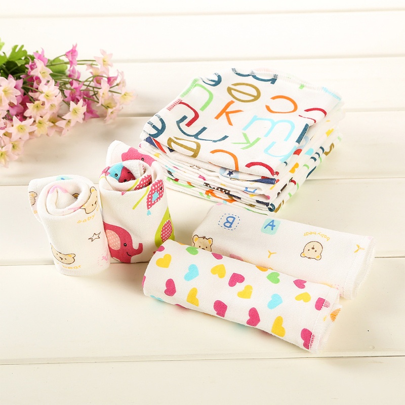 Khăn Tay Chất Liệu Cotton Cao Cấp Tiện Lợi Dễ Sử Dụng Cho Bé
