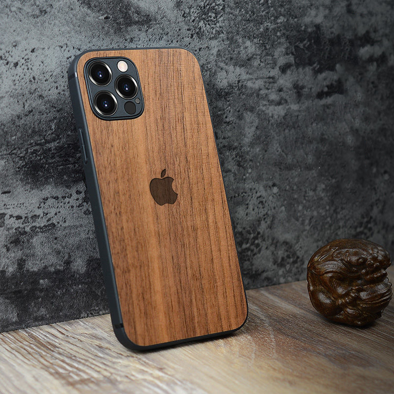 Ốp điện thoại gỗ đơn giản cho iPhone 12 / 12pro Max