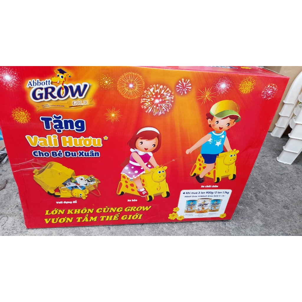 Vali Huơu kết hợp xe chòi chân cho bé quà tặng từ Grow