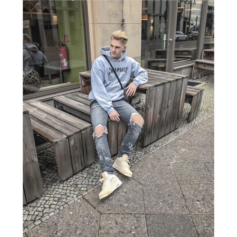 [ Full Box ] Giày Thể Thao JD 4 Ofwwhite Nam Nữ Tặng kèm 3 đôi Dây