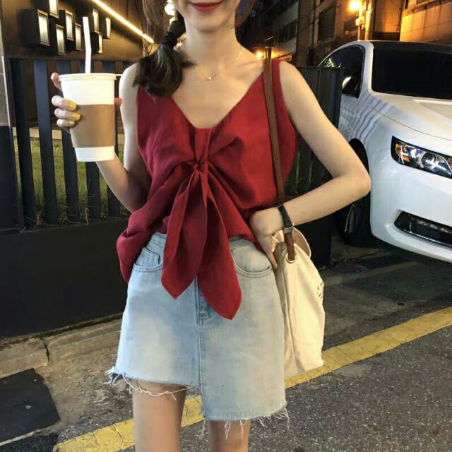 Áo balo cột nơ