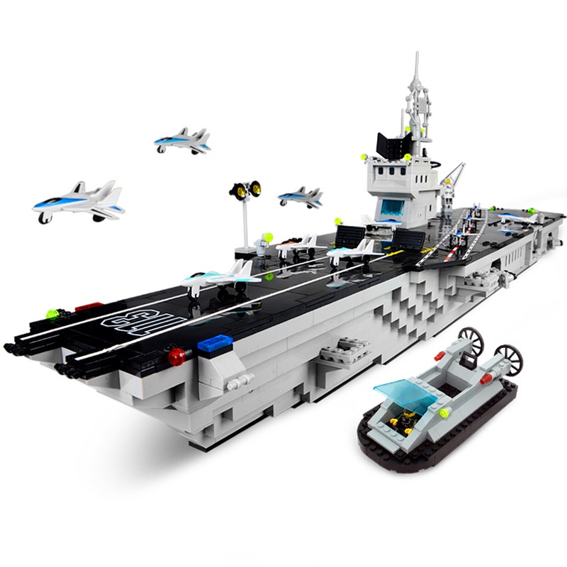 Đồ chơi Lắp ráp thuyền sân bay cỡ lớn, Enlighten 113 Xếp hình thông minh, Mô hình quân sự