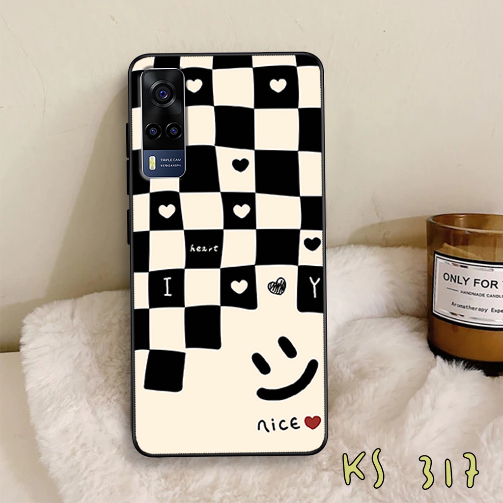 Ốp lưng Vivo Y72 5G - Y51 2020 - Y53s - Ốp lưng vivo in hình họa tiết caro bền, đẹp