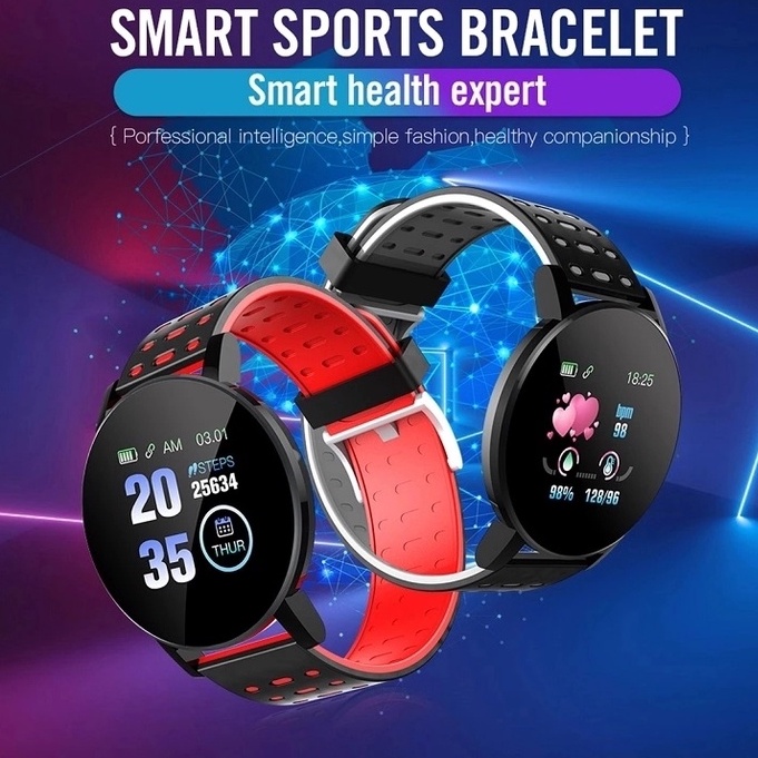 Đồng Hồ Thông Minh Bluetooth Aolon 119Plus Theo Dõi Sức Khỏe Và Huyết Áp Thiết Kế Mặt Tròn Chống Thấm Nước Cho Nam Nữ