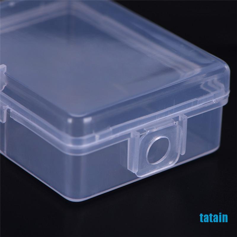 Set 2 hộp đựng bằng nhựa trong suốt hình vuông đựng đồ đa năng tiện dụng