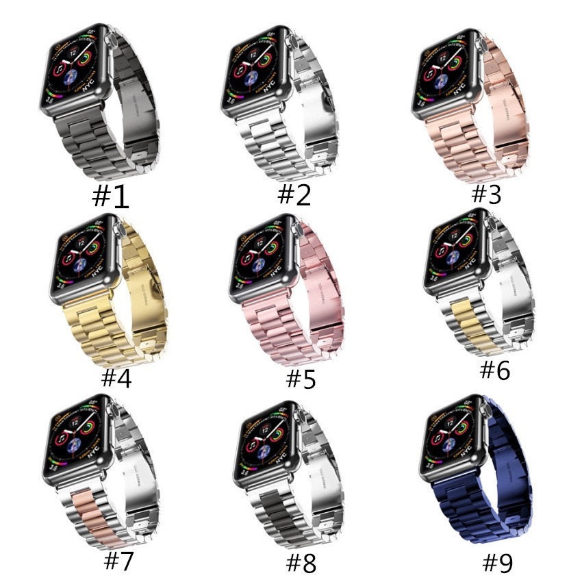 Dây Đồng Hồ Bằng Inox Cho Đồng Hồ Thông Minh Apple Watch Series 6 5 4 3 2 1 42 38 40 44mm