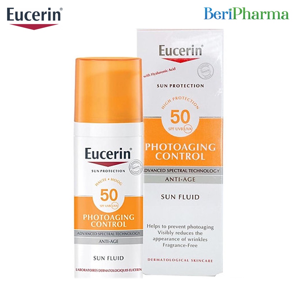 Eucerin Kem Chống Nắng Giúp Giảm Nếp Nhăn Và Ngăn Ngừa Lão Hóa Sun Fluid Photoaging Control Spf 50-50ml